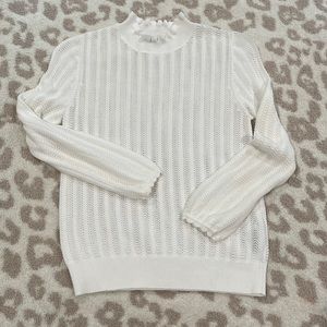 Women’s XS J.Crew mock neck with ruffle detail